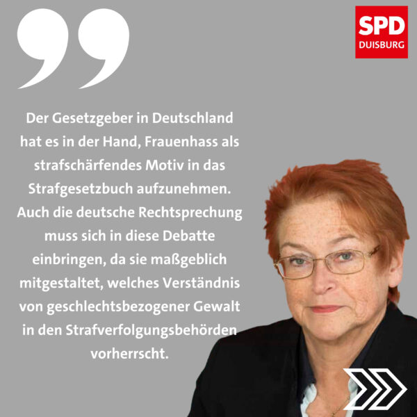 Femizide als Mord verurteilen – AG Frauen in der SPD Duisburg