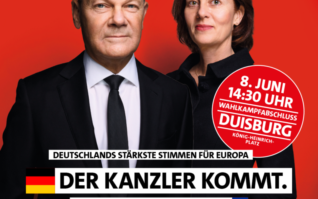 Wahlkampfabschluss mit Olaf Scholz und Katarina Barley in Duisburg